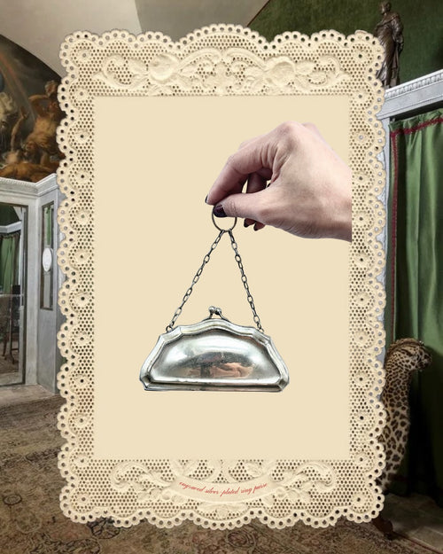 1920s Engraved Silver-Plated Ring Purse