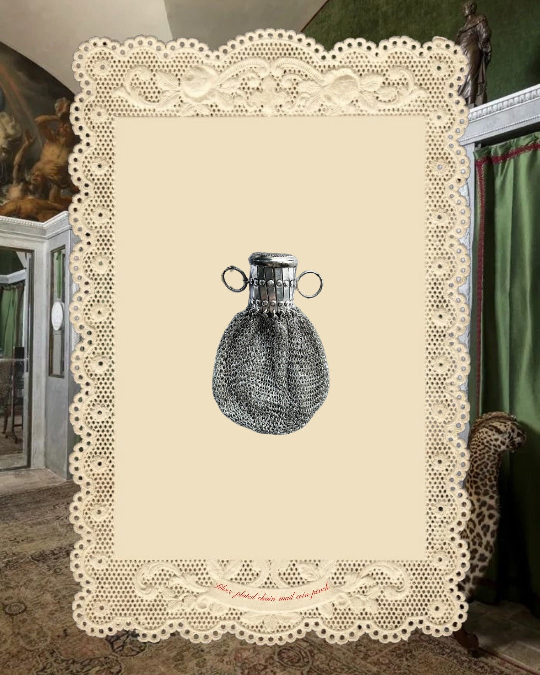 1920s Silver-Plated Chain Mail Coin Pouch