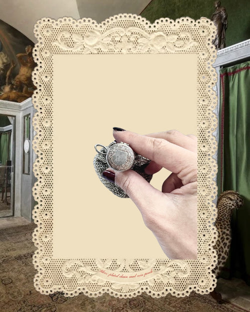 1920s Silver-Plated Chain Mail Coin Pouch