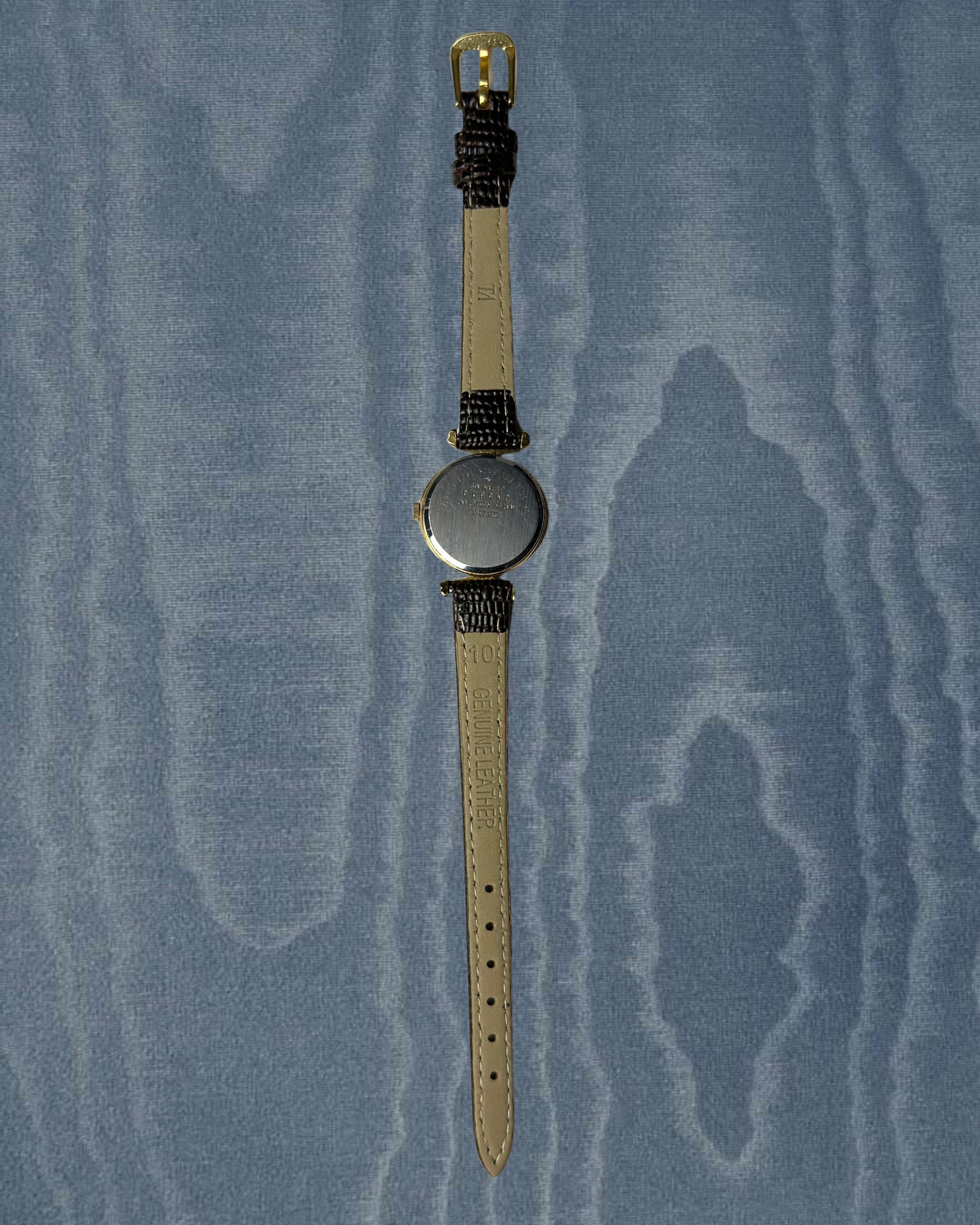 1980s Seiko brown sunburst quartz watch