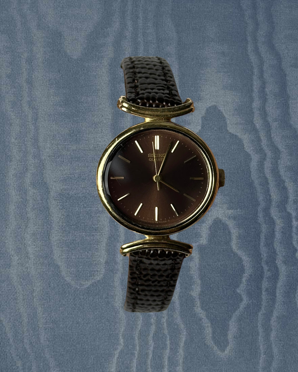 1980s Seiko brown sunburst quartz watch