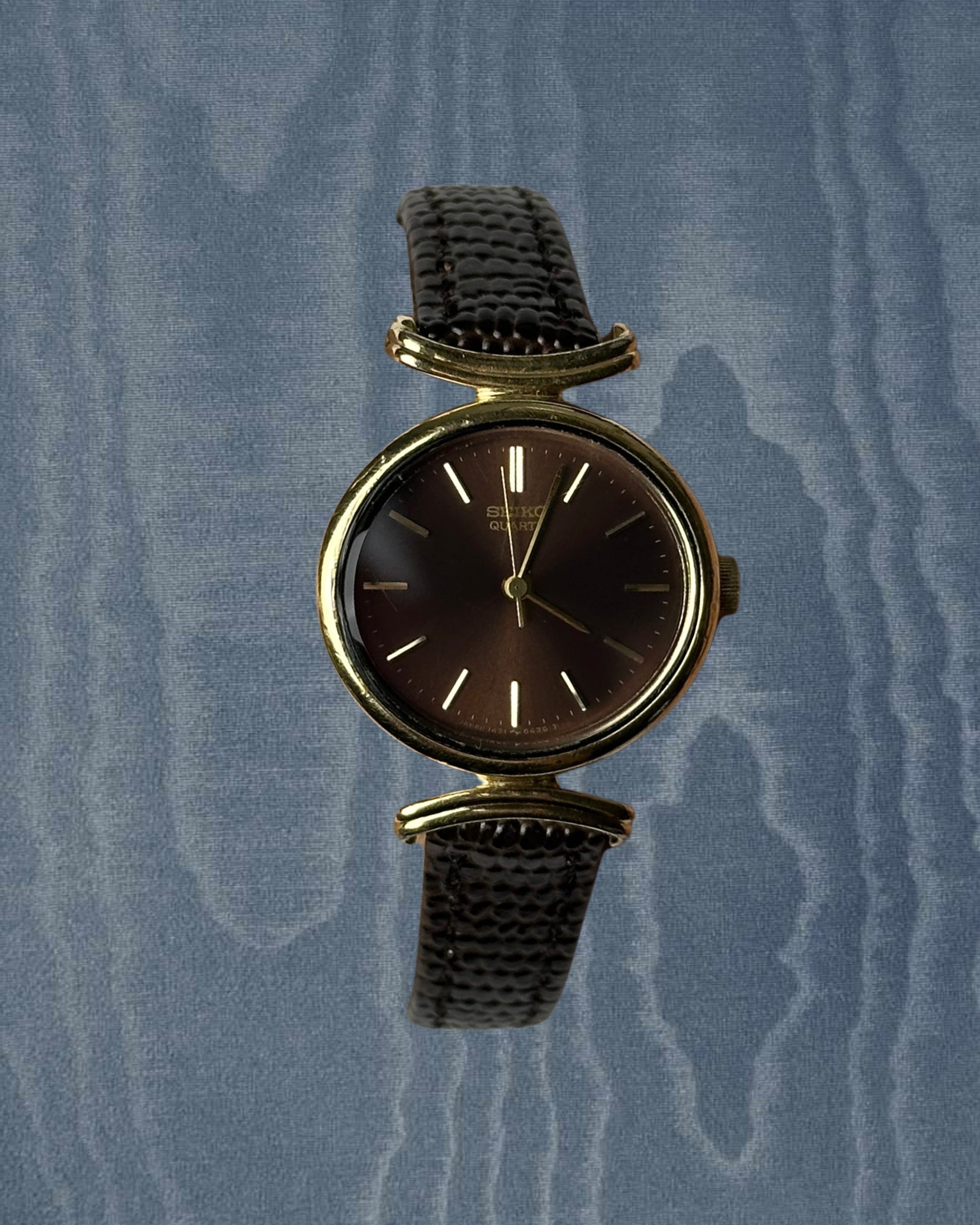 1980s Seiko brown sunburst quartz watch