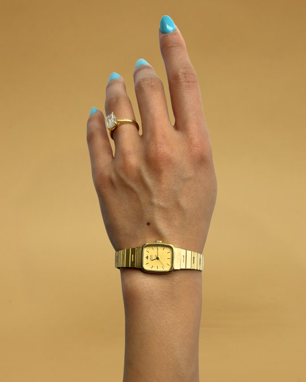 1980s Seiko gold-plated rectangle quartz watch