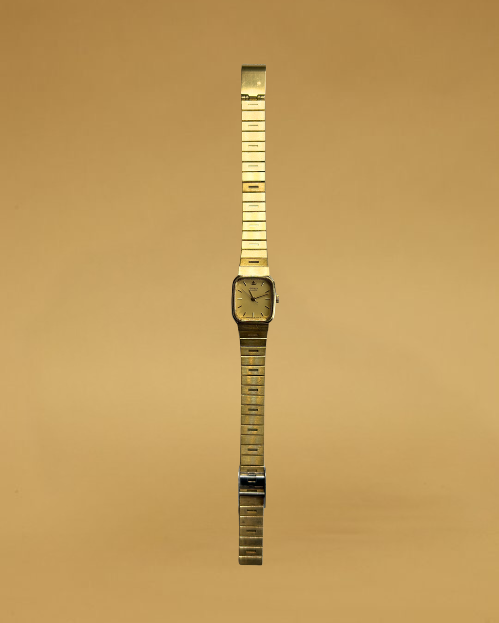 1980s Seiko gold-plated rectangle quartz watch
