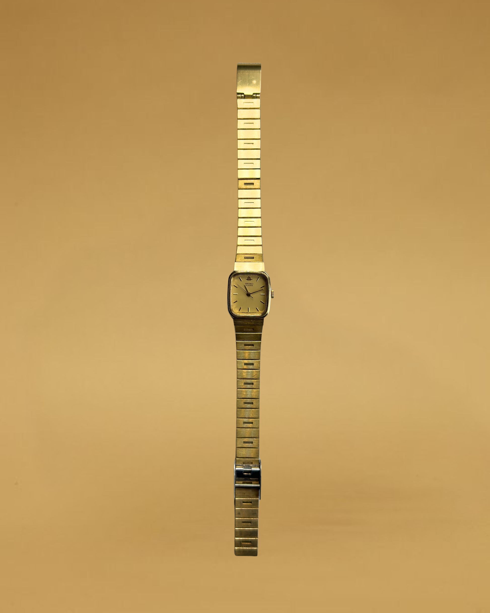 1980s Seiko gold-plated rectangle quartz watch