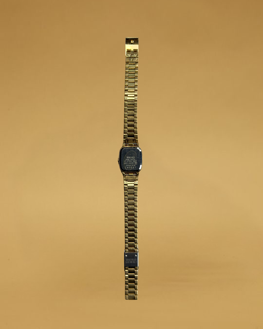 1980s Seiko gold-plated rectangle quartz watch