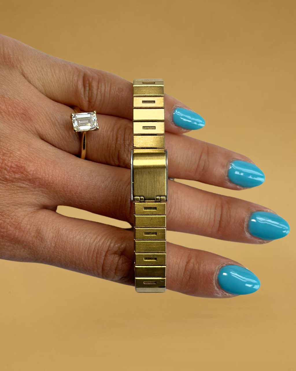 1980s Seiko gold-plated rectangle quartz watch