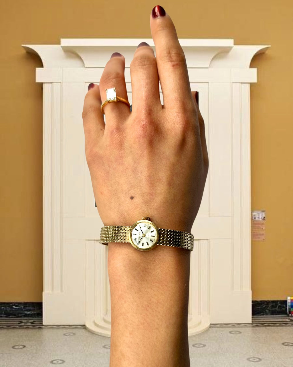 1970s Corvette Gold-Plated Mechanical Watch