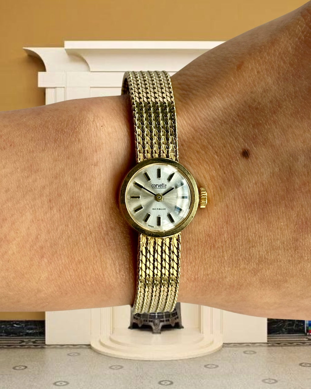 1970s Corvette Gold-Plated Mechanical Watch