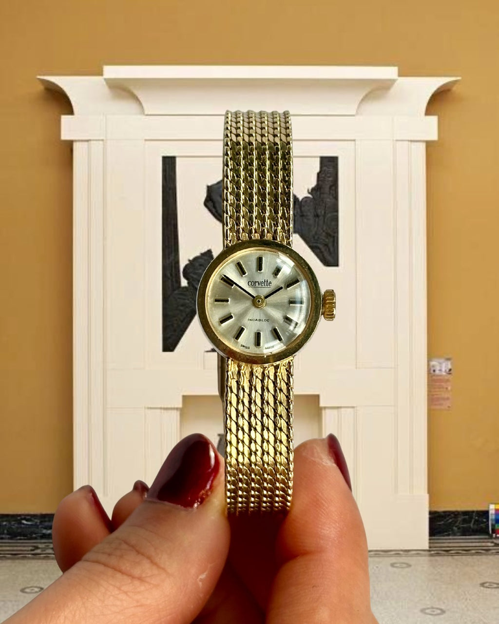 1970s Corvette Gold-Plated Mechanical Watch