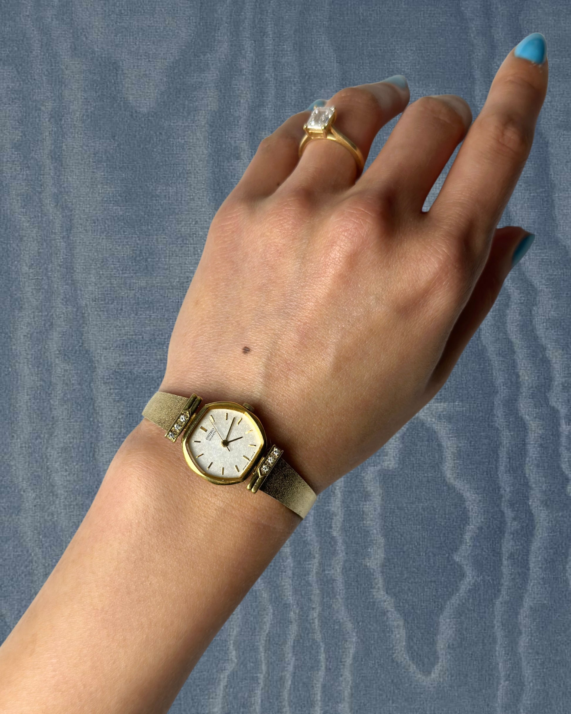 1980s Seiko diamanté accent quartz watch