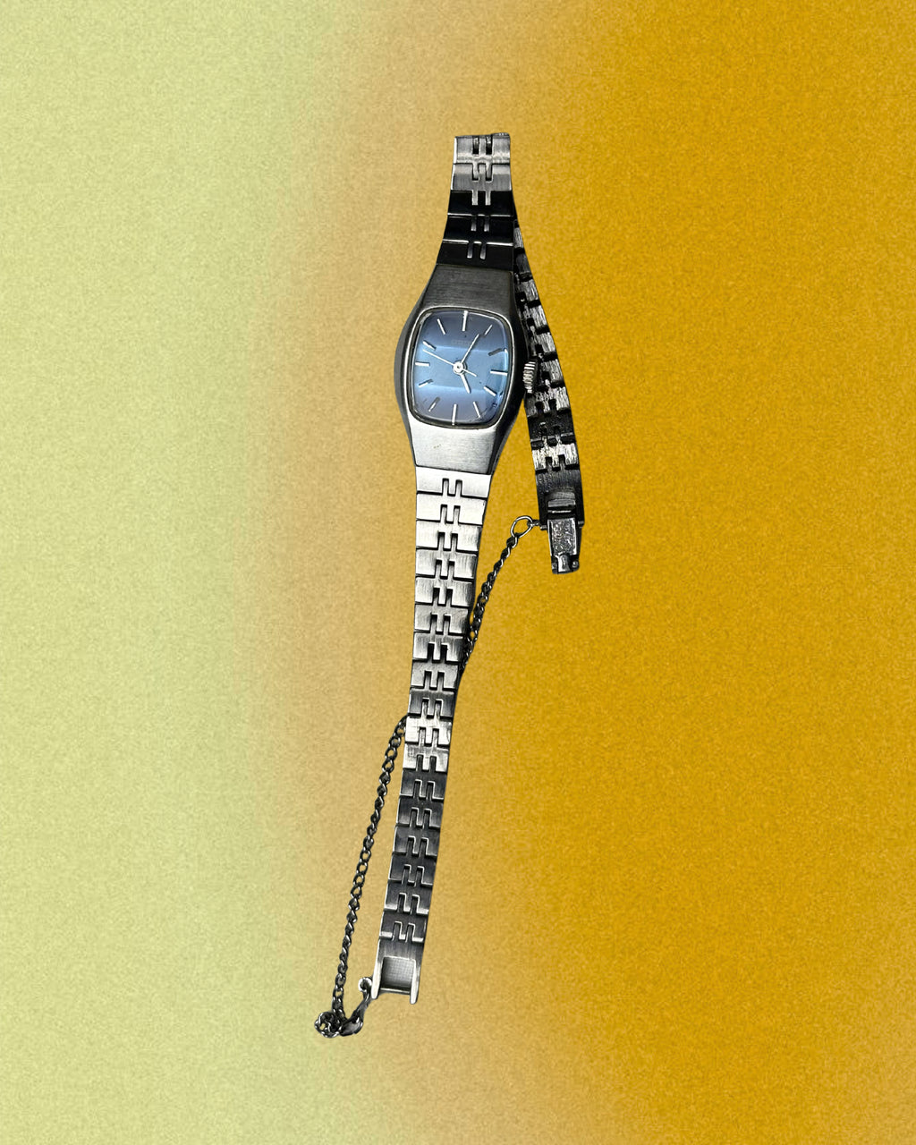1970s Citizen blue silver tone mechanical watch