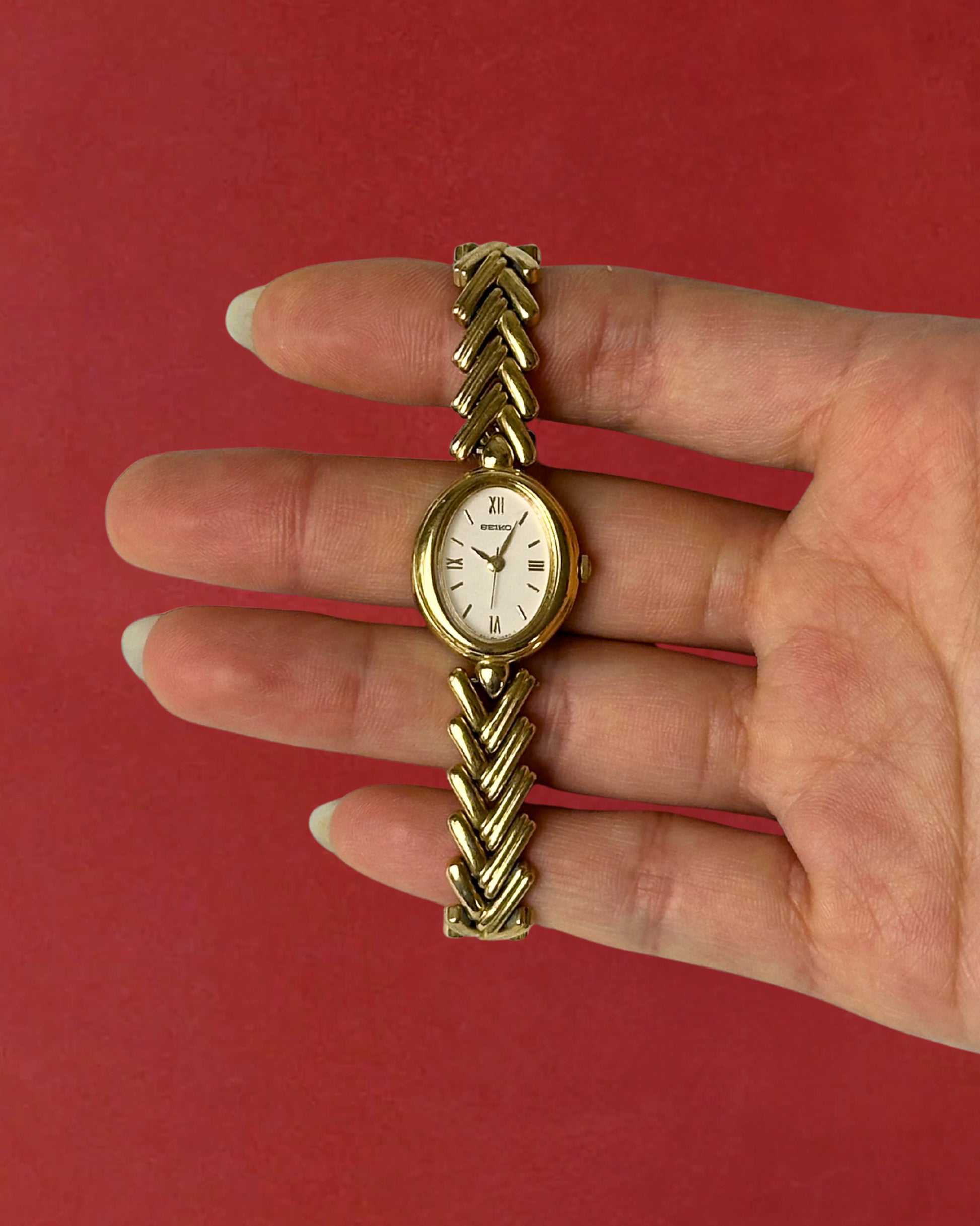 1980s Seiko chevron quartz watch