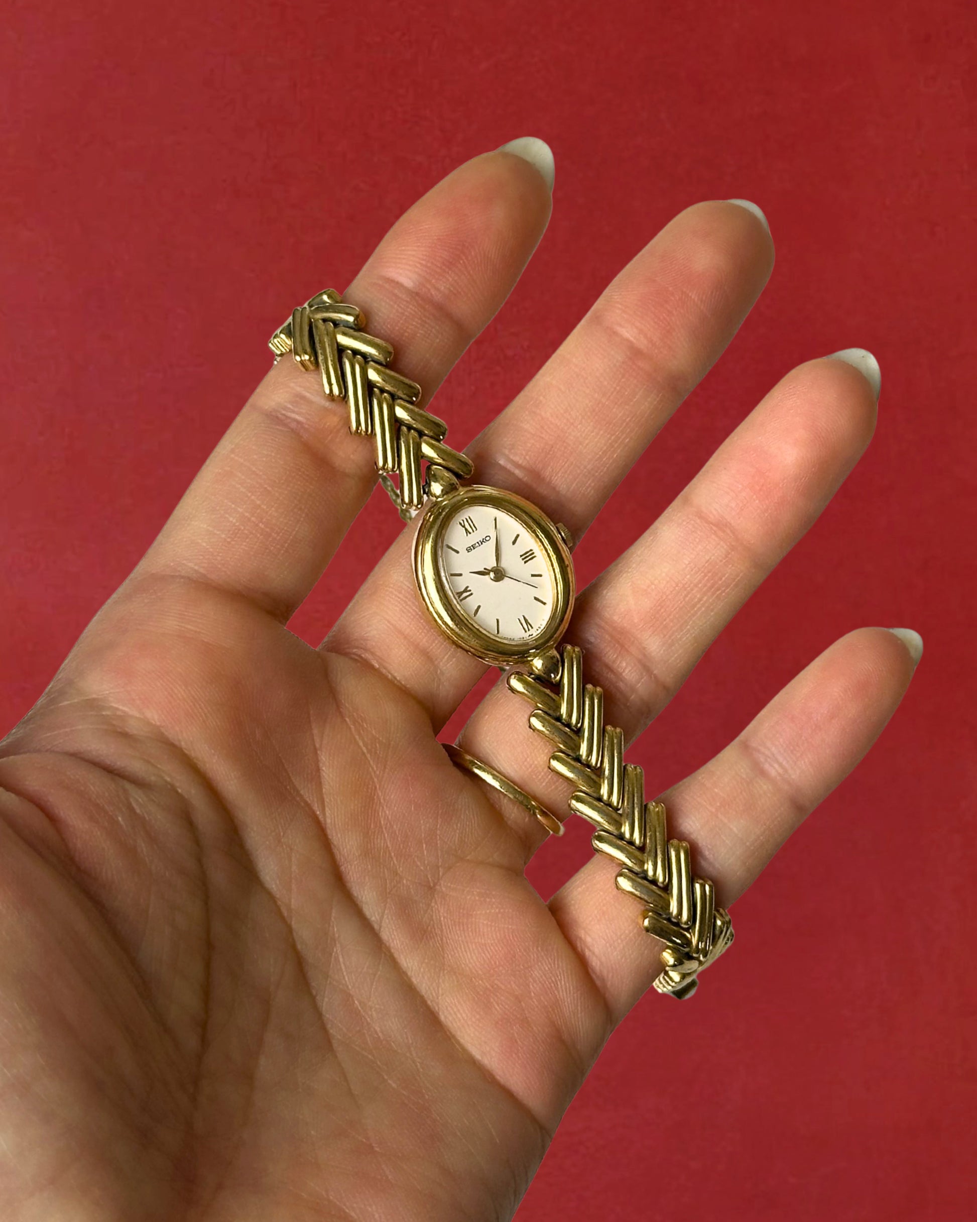 1980s Seiko chevron quartz watch