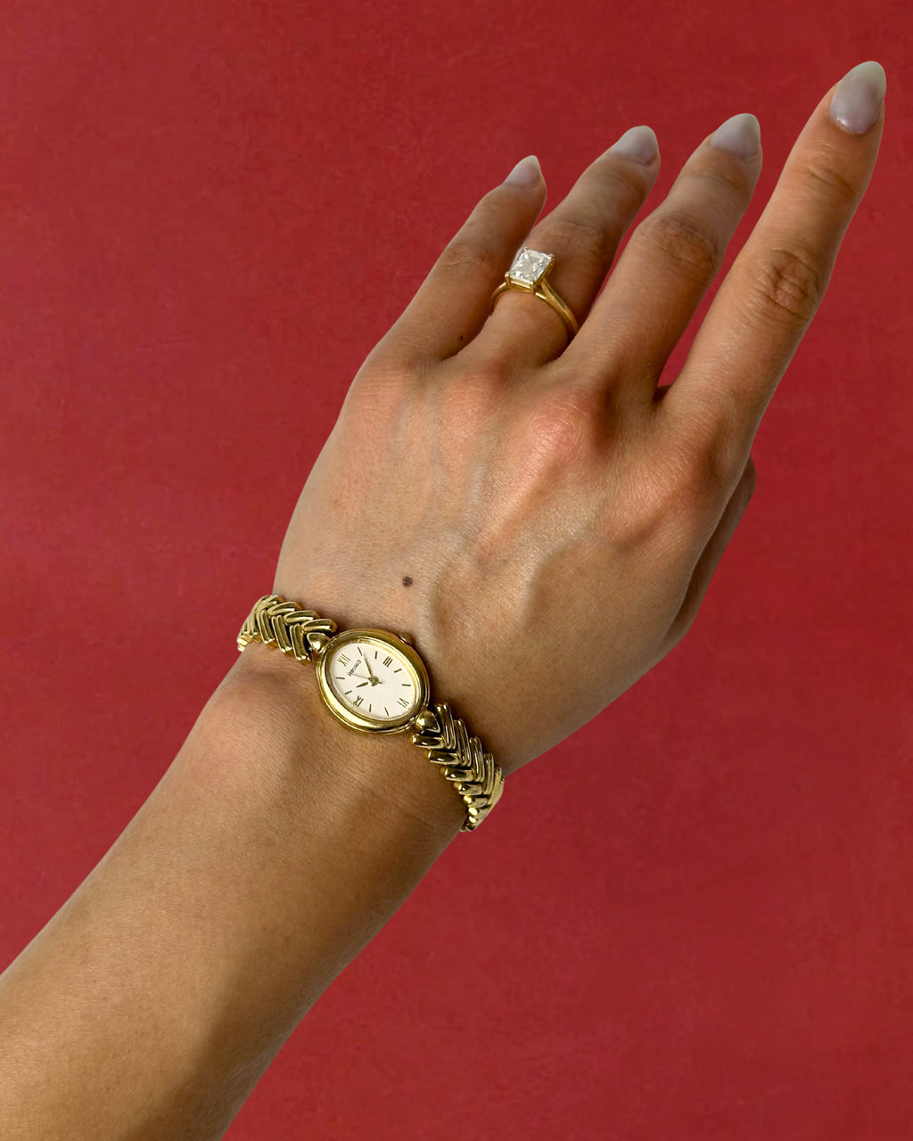 1980s Seiko chevron quartz watch