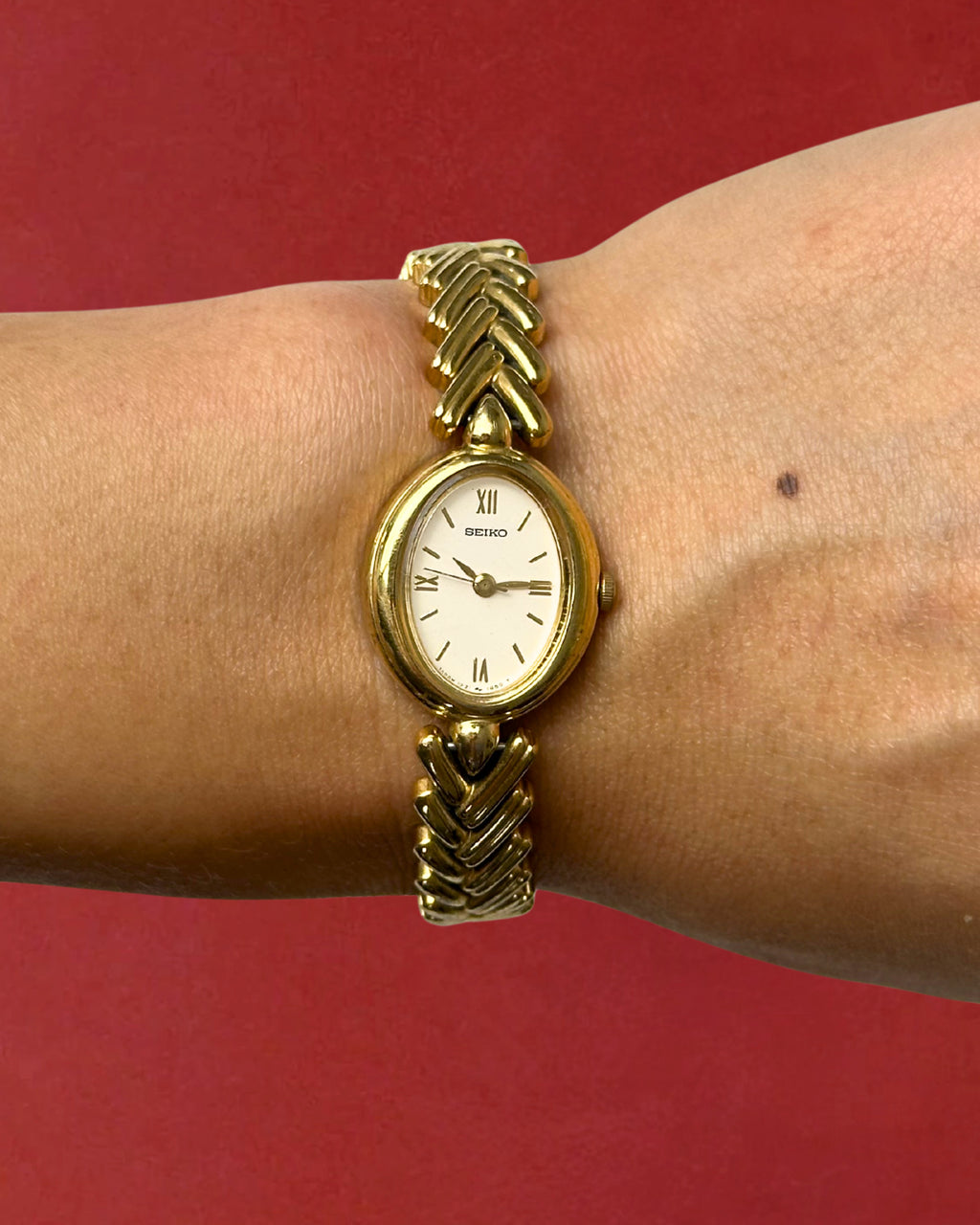 1980s Seiko chevron quartz watch