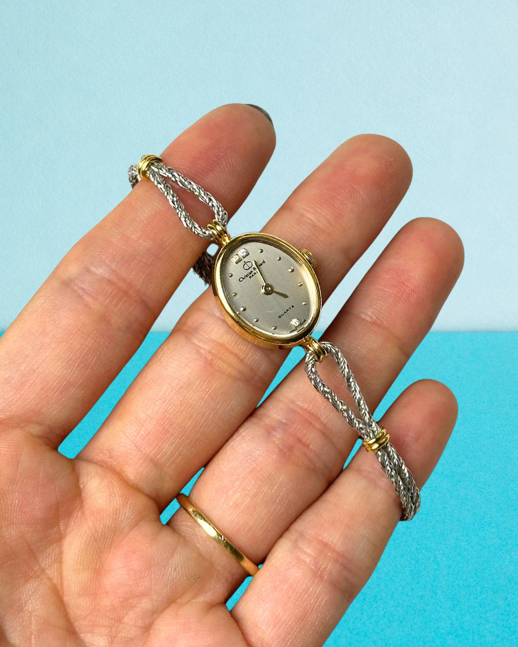 1980s rare Christian Bernard diamond two-tone quartz watch