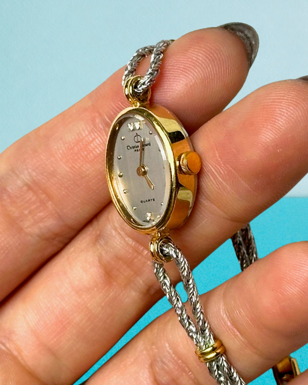 1980s rare Christian Bernard diamond two-tone quartz watch