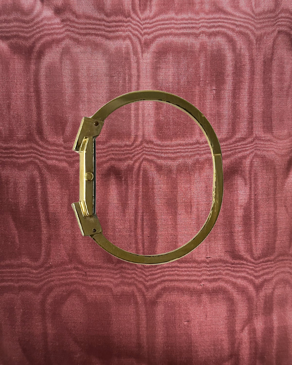 1970s Chandler black enamel quartz bangle watch