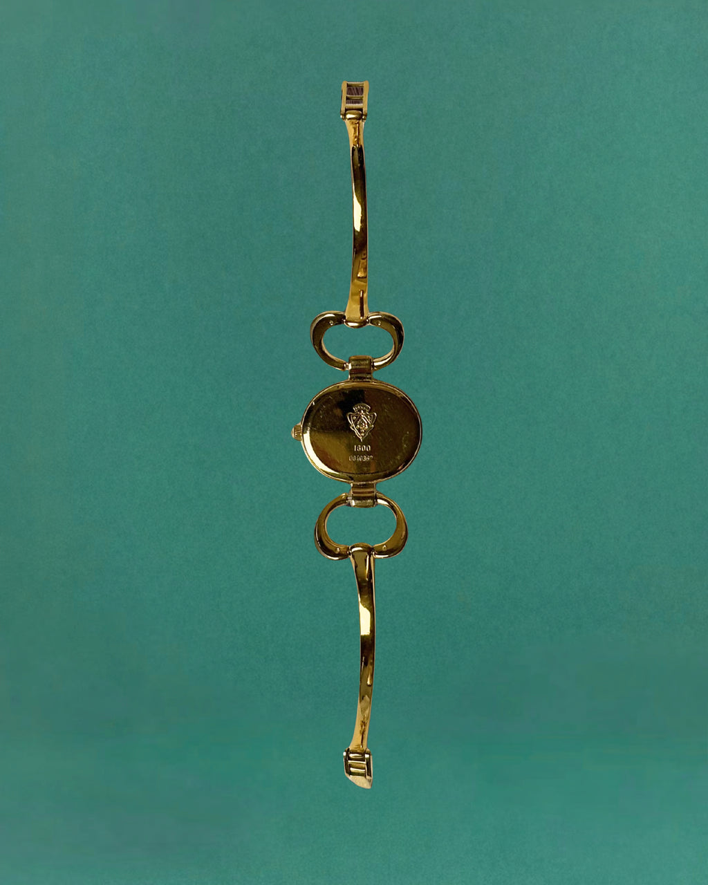1990s Gucci gold-plated horsebit quartz watch