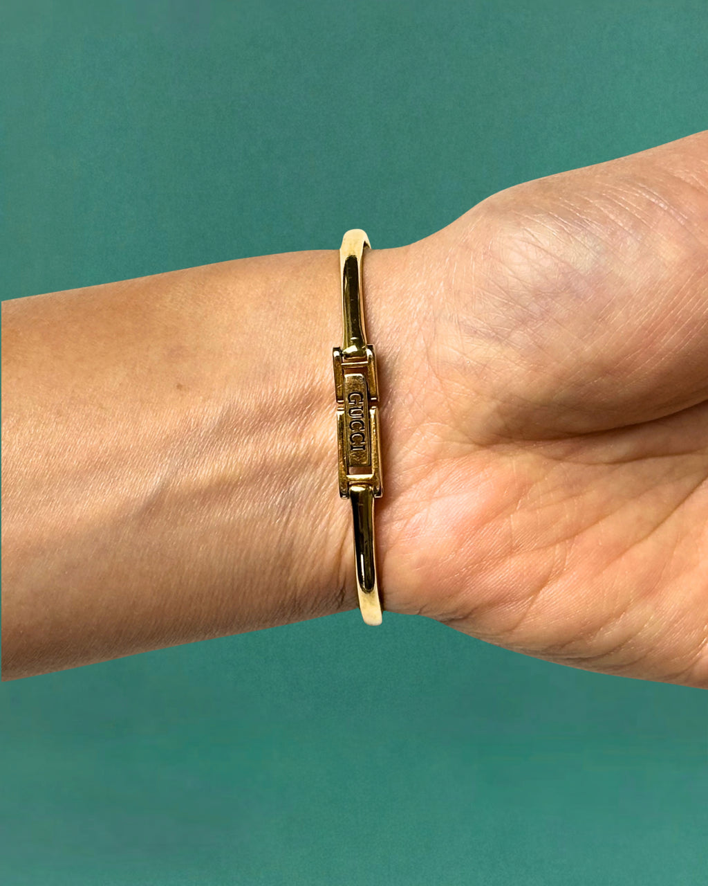 1990s Gucci gold-plated horsebit quartz watch