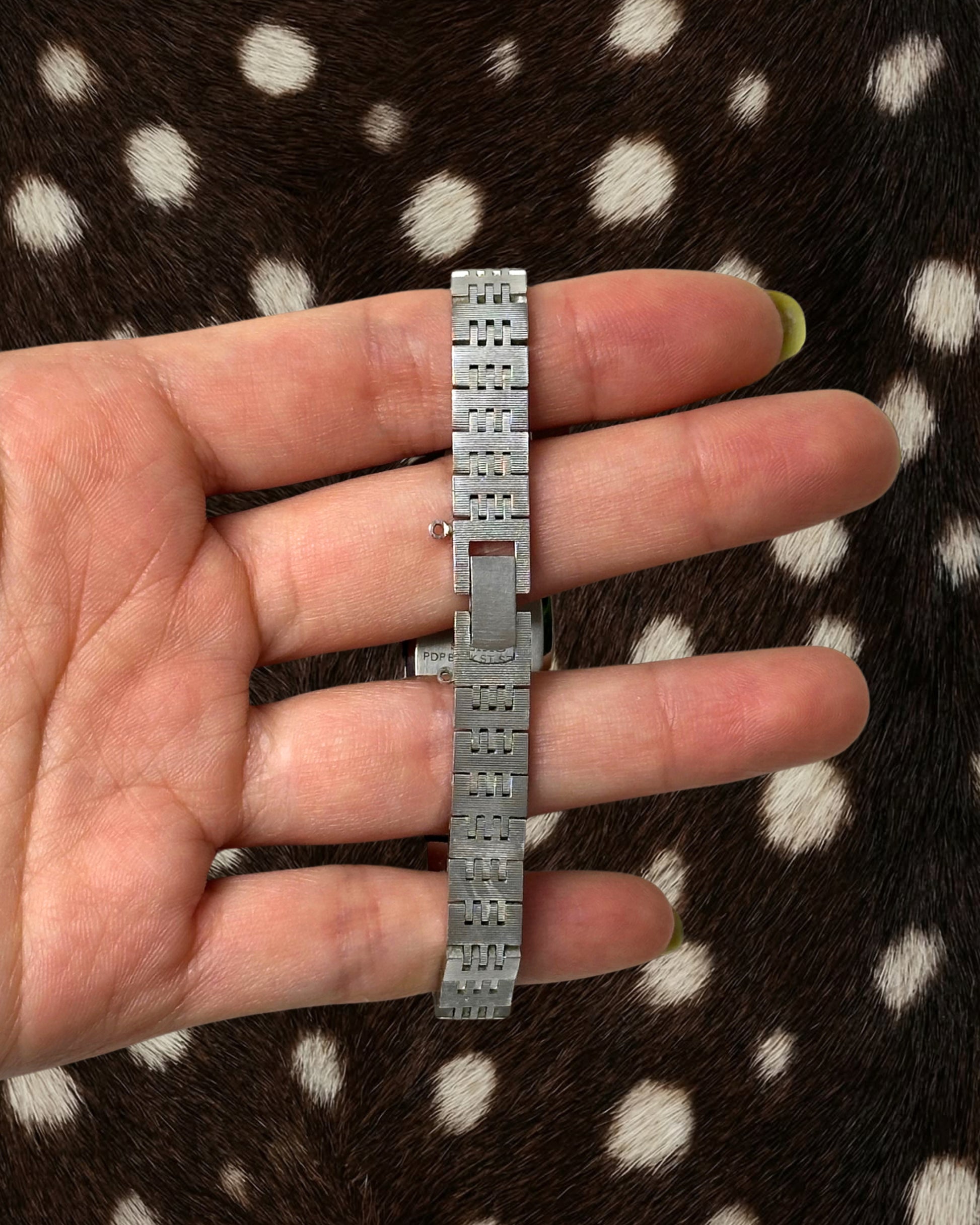 1980s Seiko rectangle silver-tone quartz watch