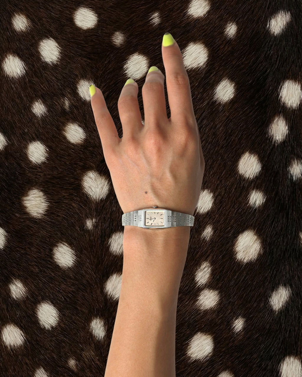 1980s Seiko rectangle silver-tone quartz watch