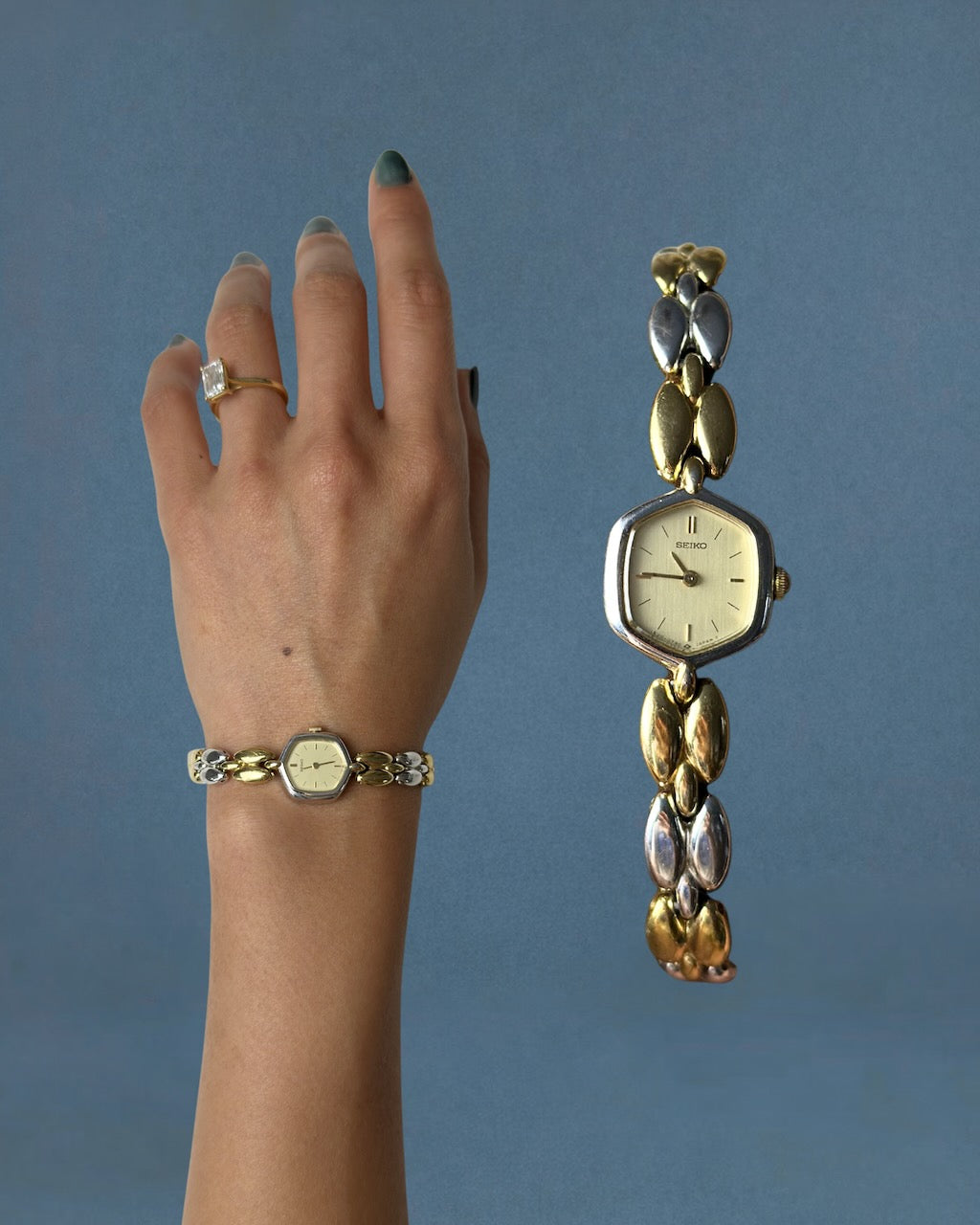 1980s Seiko two-tone quartz watch