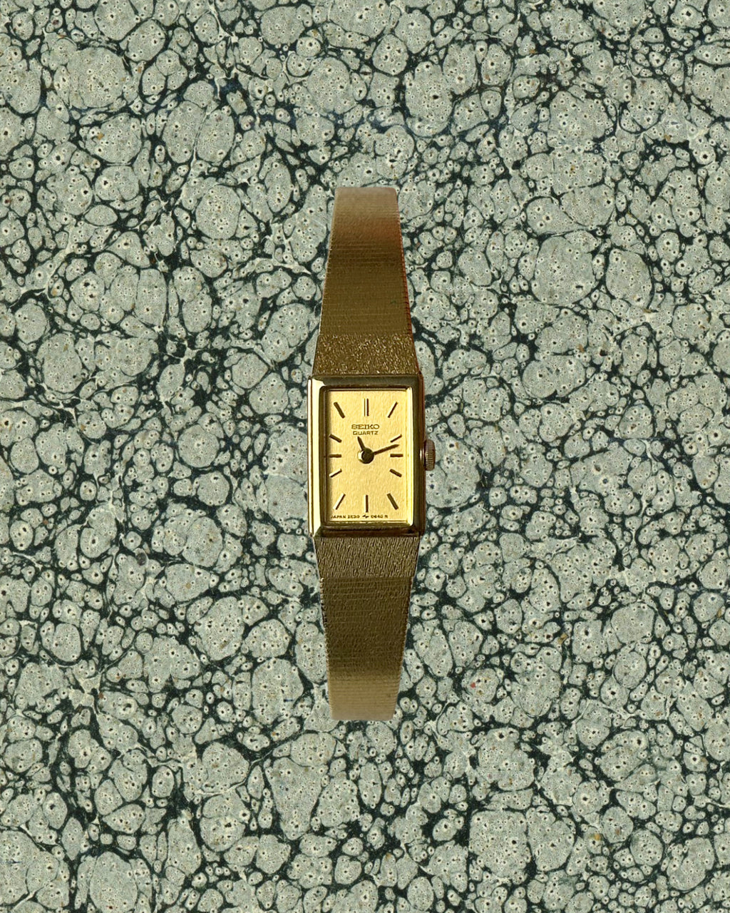 1980s Seiko slim gold tone quartz watch
