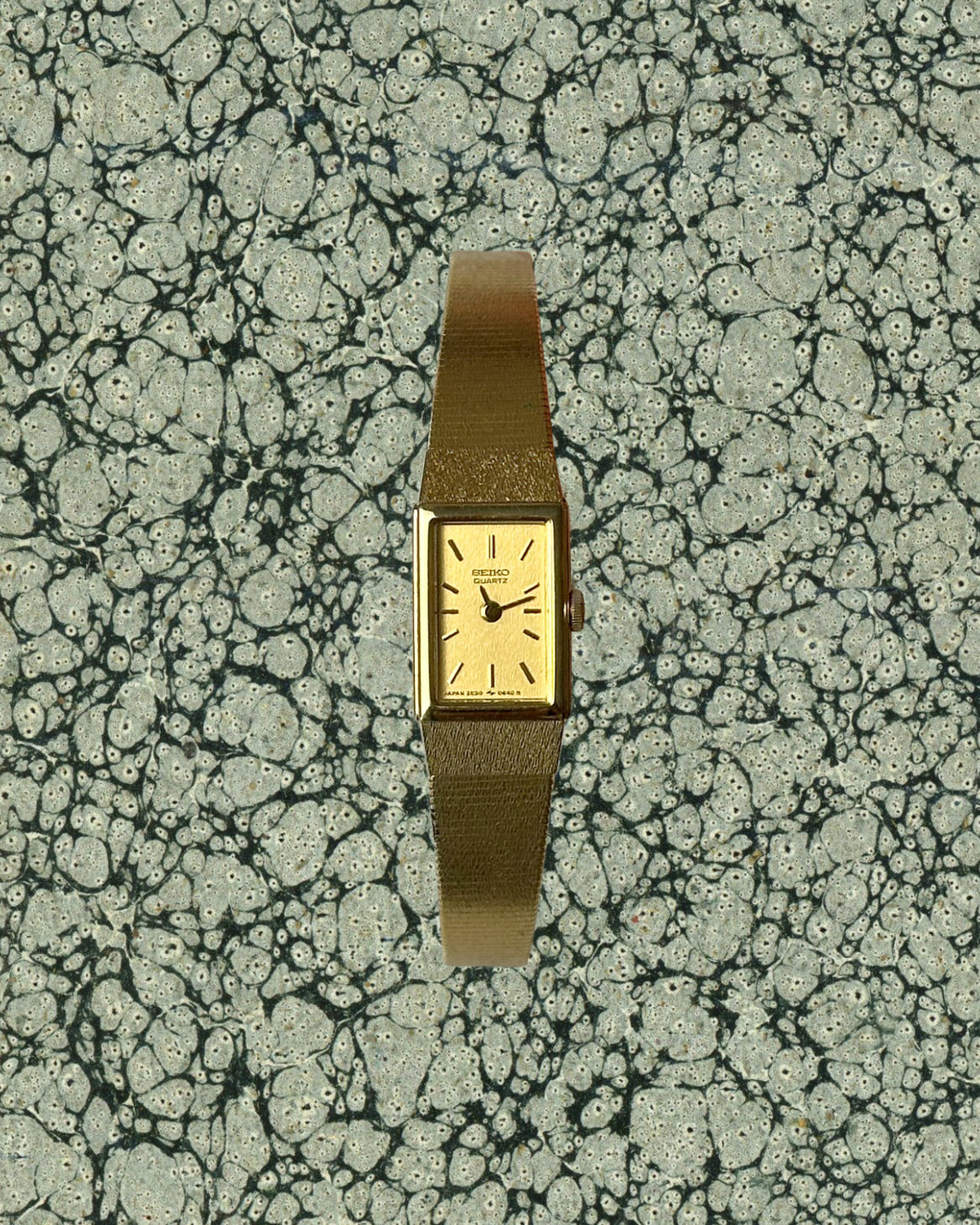 1980s Seiko slim gold tone quartz watch