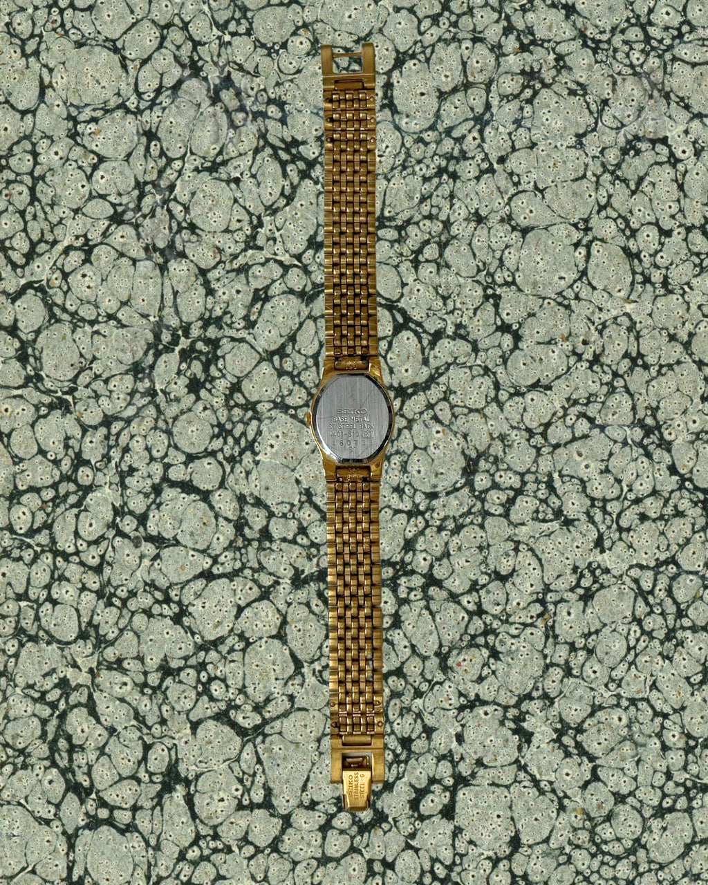 1980s Seiko white oval quartz watch