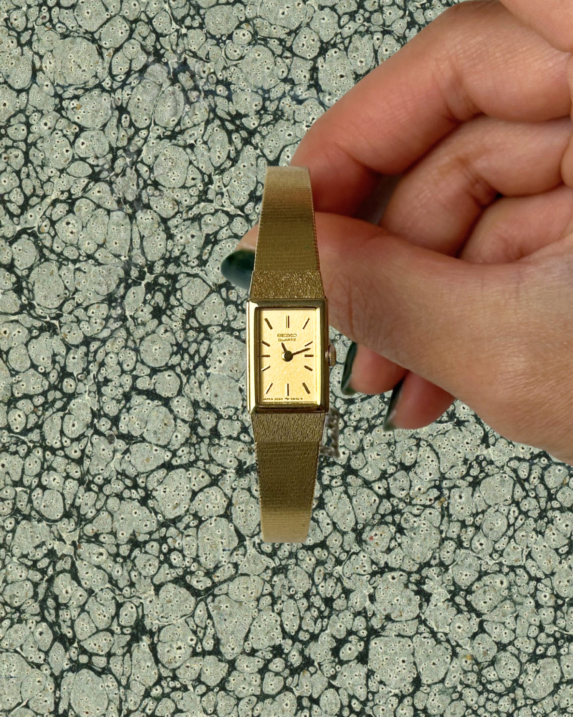 1980s Seiko slim gold tone quartz watch
