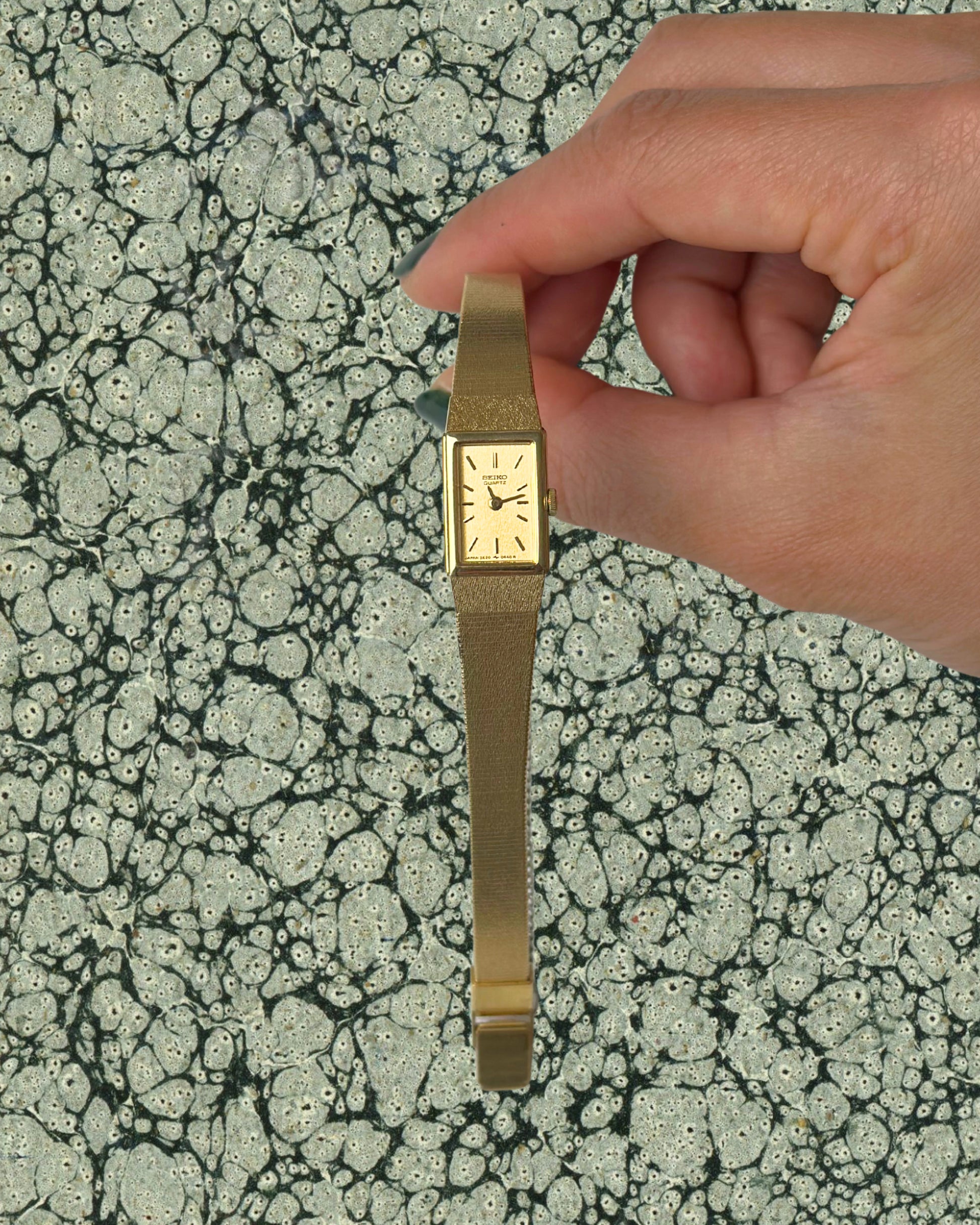 1980s Seiko slim gold tone quartz watch