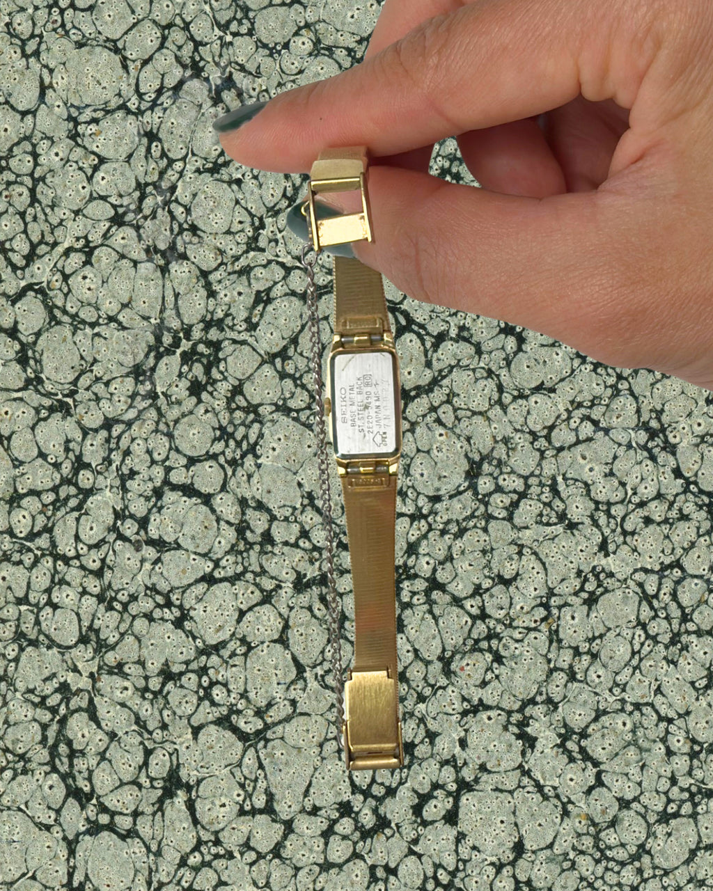 1980s Seiko slim gold tone quartz watch