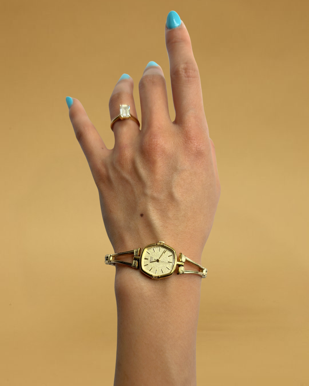 1980s Seiko gold-plated hexagon quartz watch