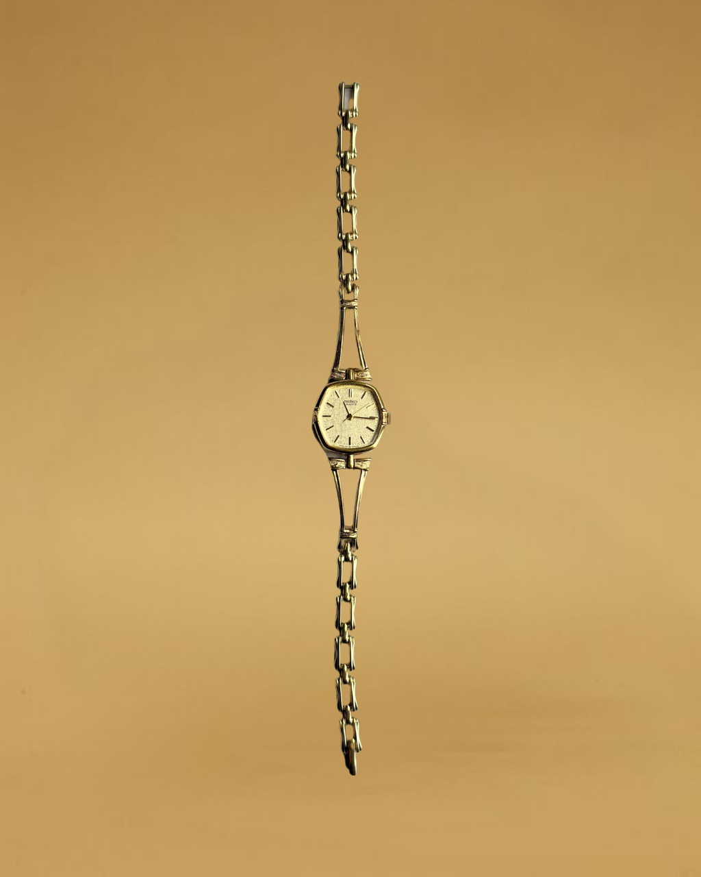 1980s Seiko gold-plated hexagon quartz watch