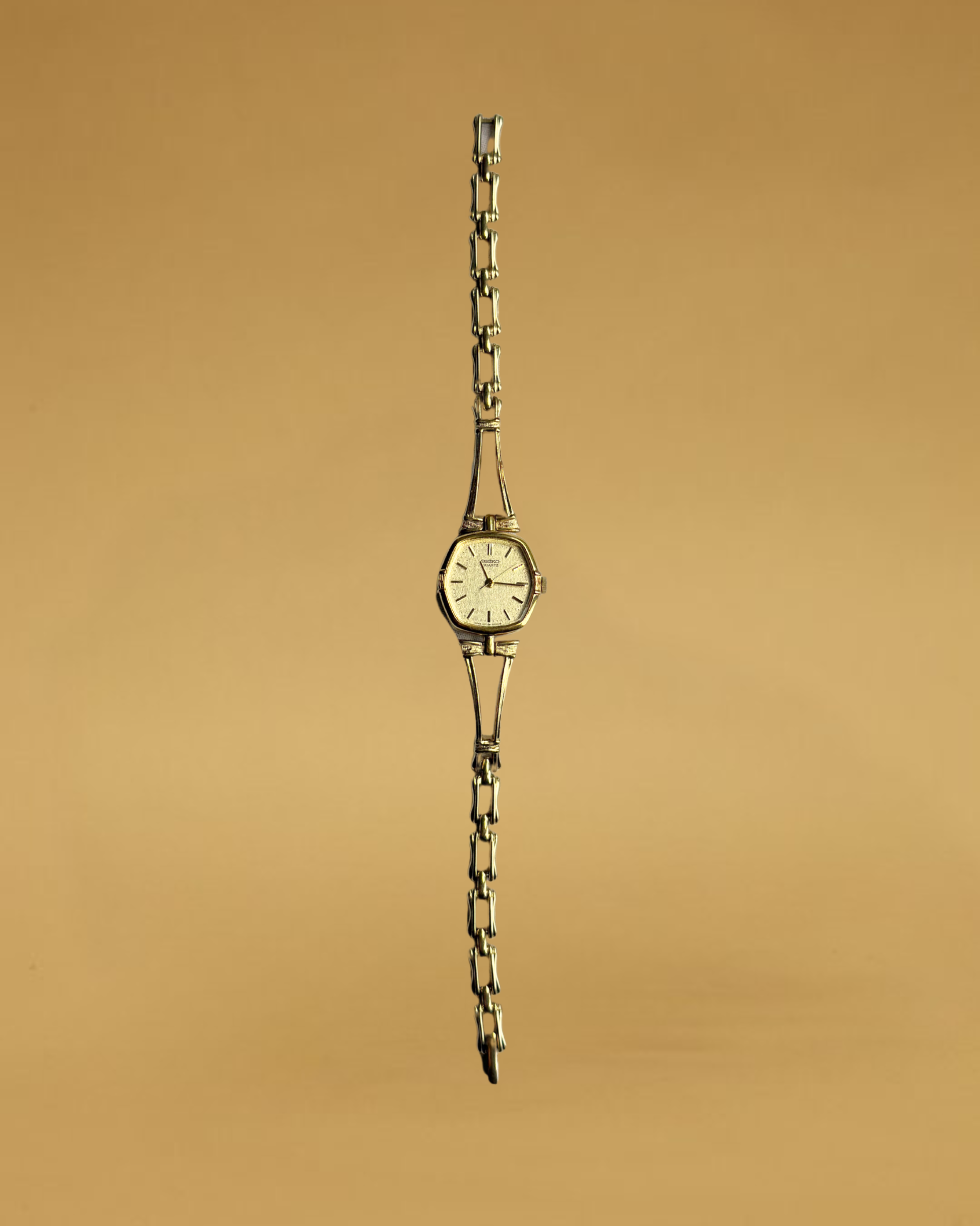 1980s Seiko gold-plated hexagon quartz watch