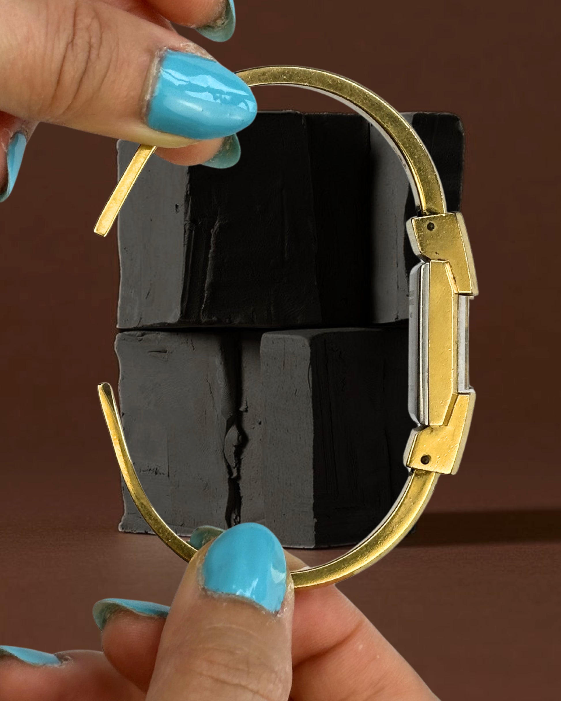 1950s Chandler garnet gold-plated bangle mechanical watch