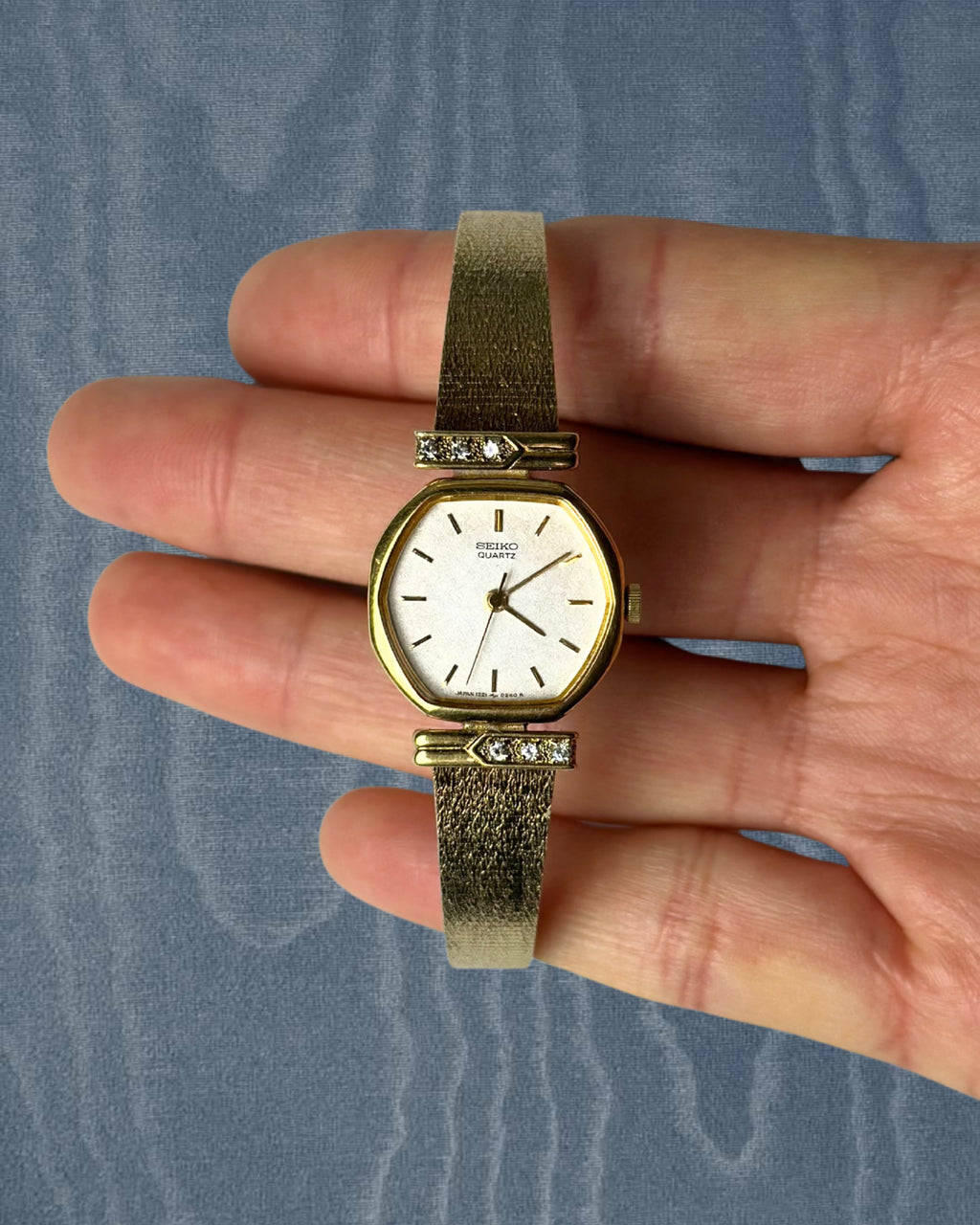 1980s Seiko diamanté accent quartz watch