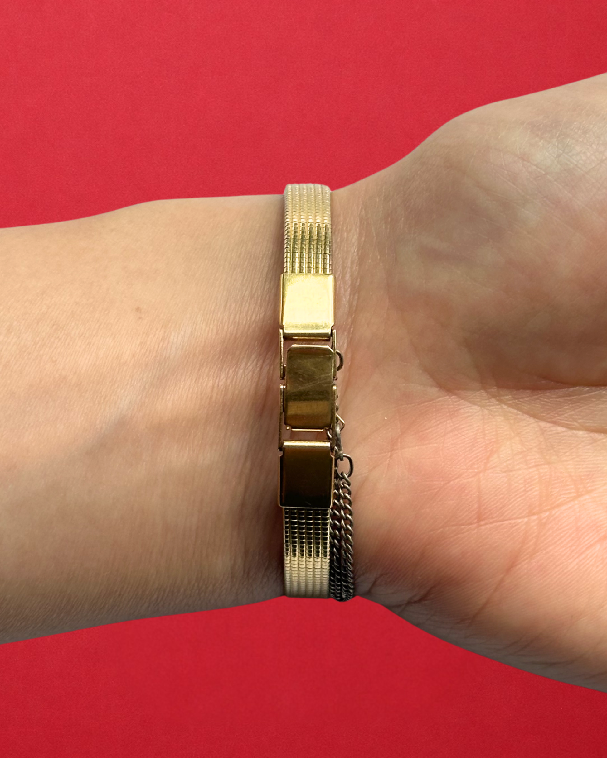 1980s Seiko Patterned Bracelet Quartz Watch