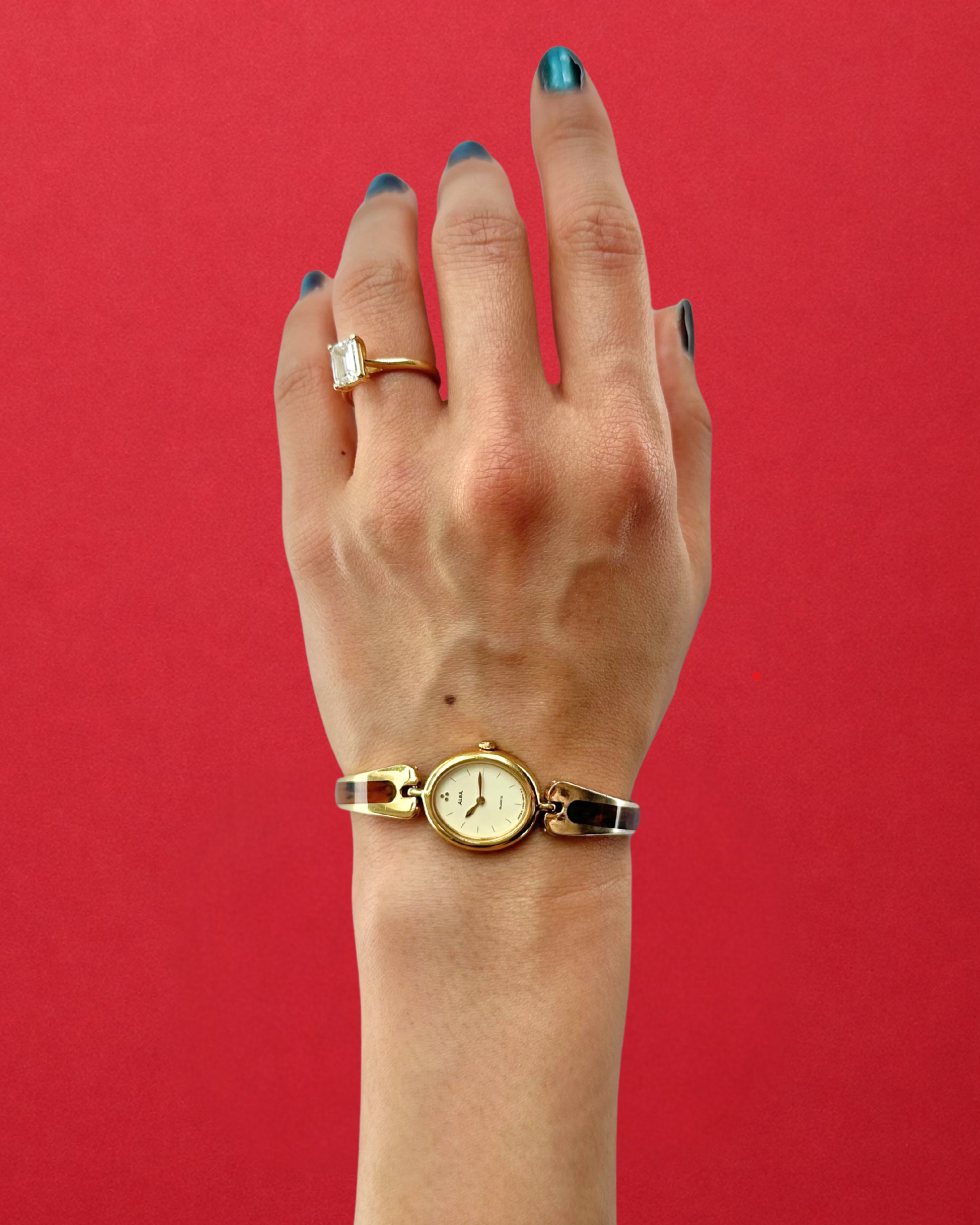 1980s Seiko Alba Tortoiseshell Bangle Quartz Watch