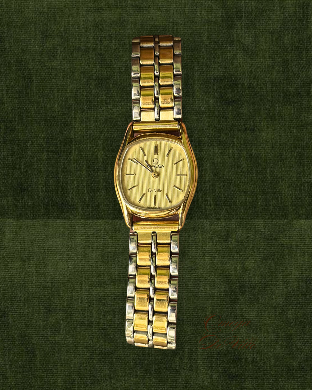 1980s Omega De Ville two-tone quartz watch