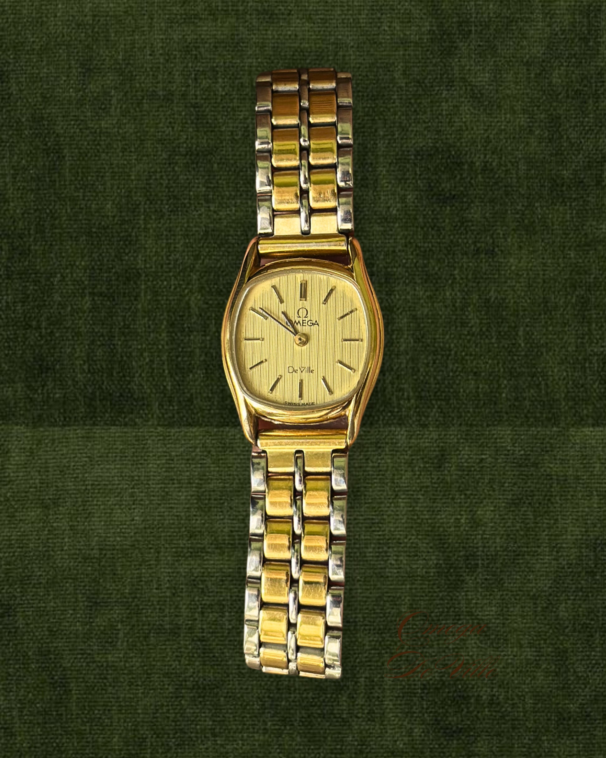 1980s Omega De Ville two-tone quartz watch