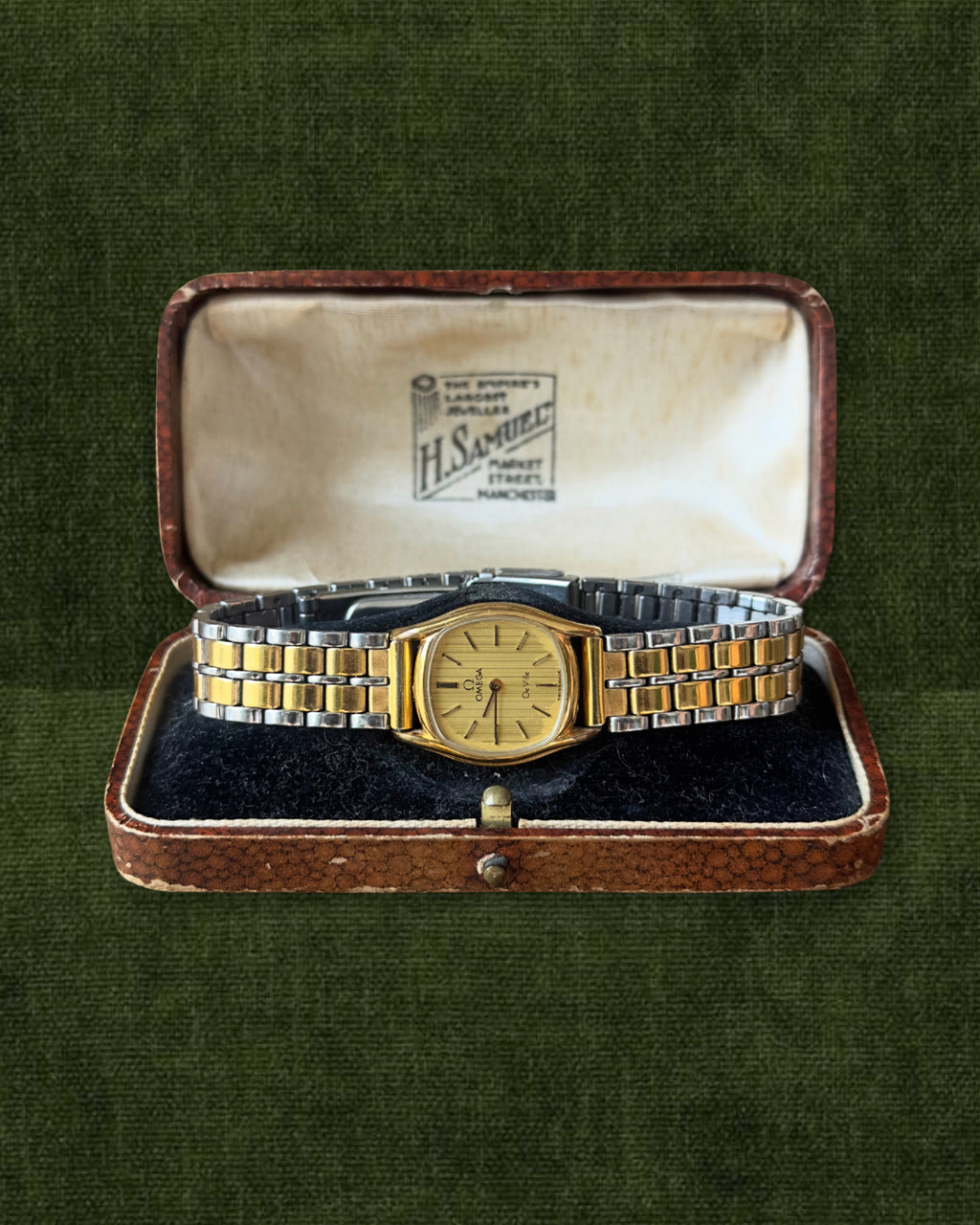 1980s Omega De Ville two-tone quartz watch