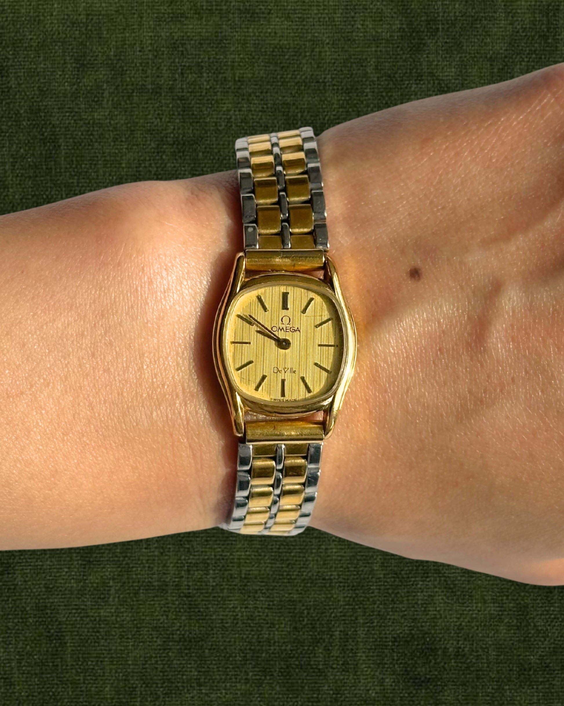 1980s Omega De Ville two-tone quartz watch