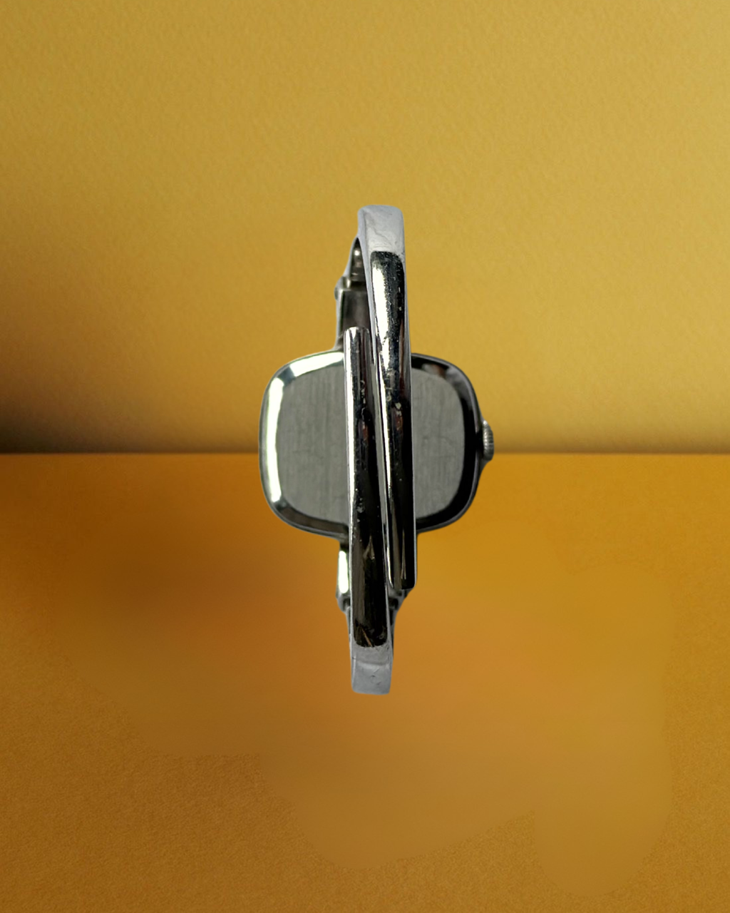 1970s Ritma silver tone bangle mechanical watch
