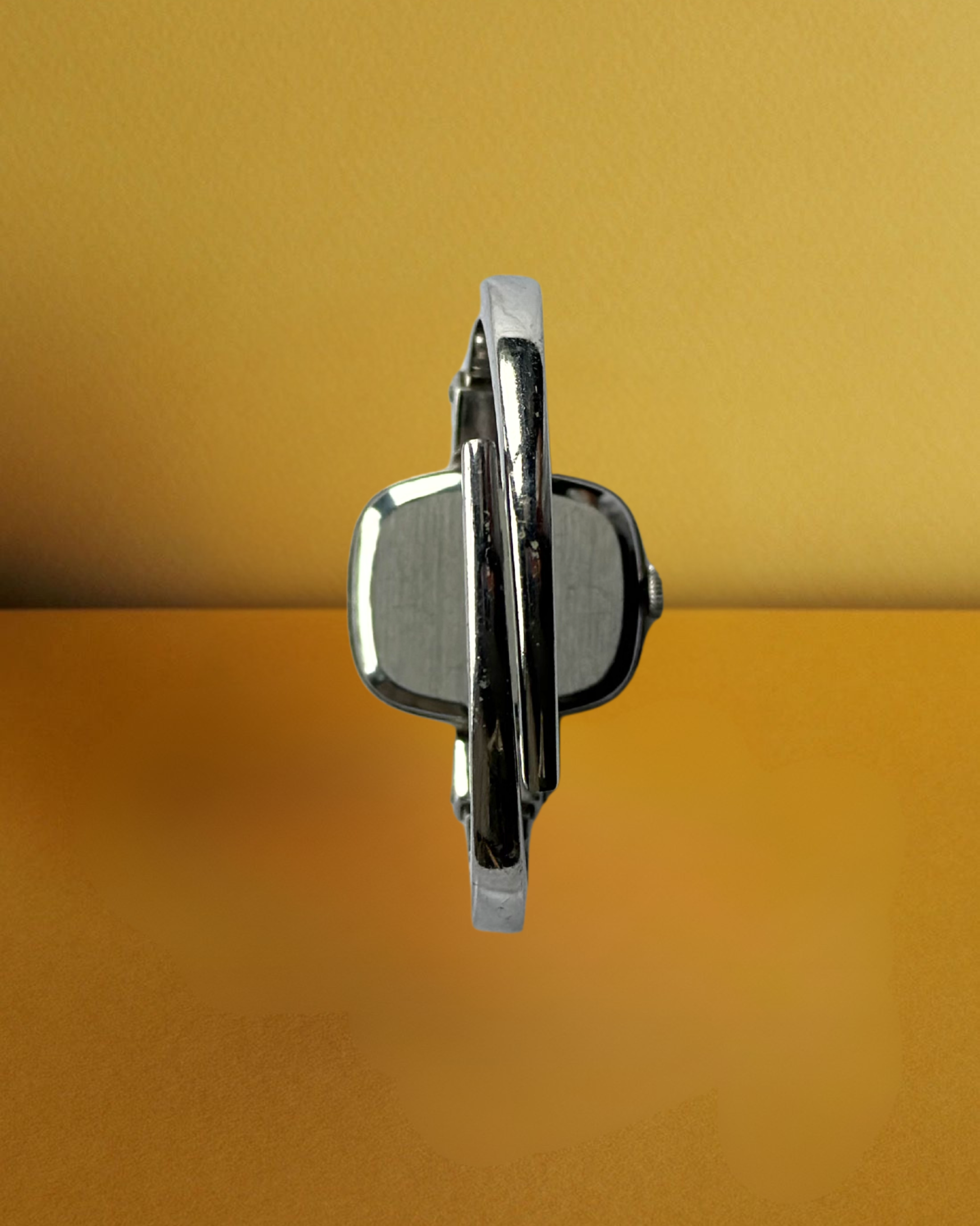 1970s Ritma silver tone bangle mechanical watch