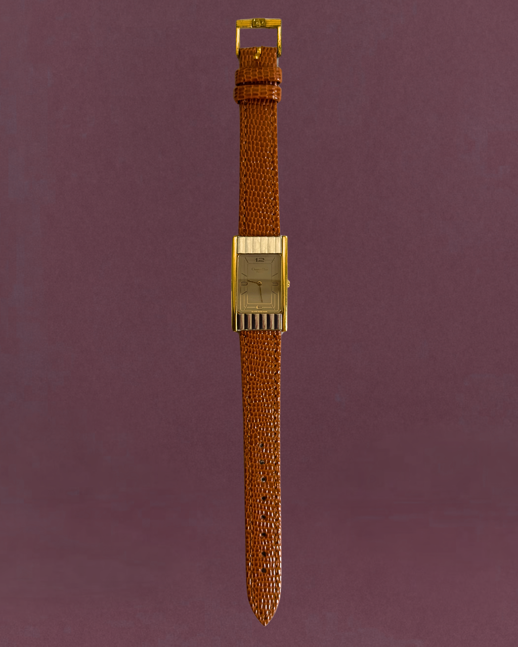 1980s Christian Dior Two-Tone Rectangle Quartz Watch