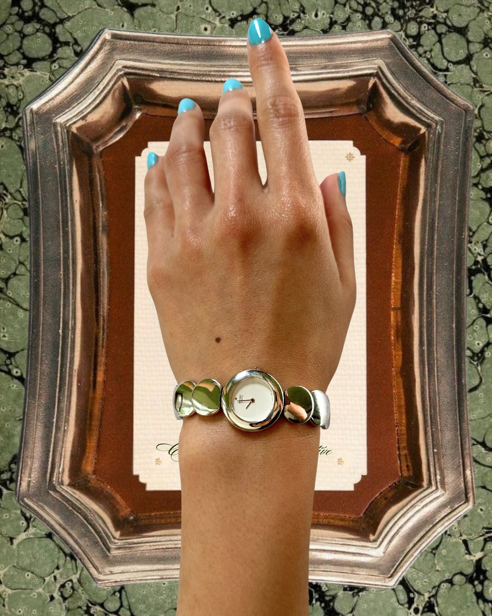 1980s Seiko mirror disc quartz watch