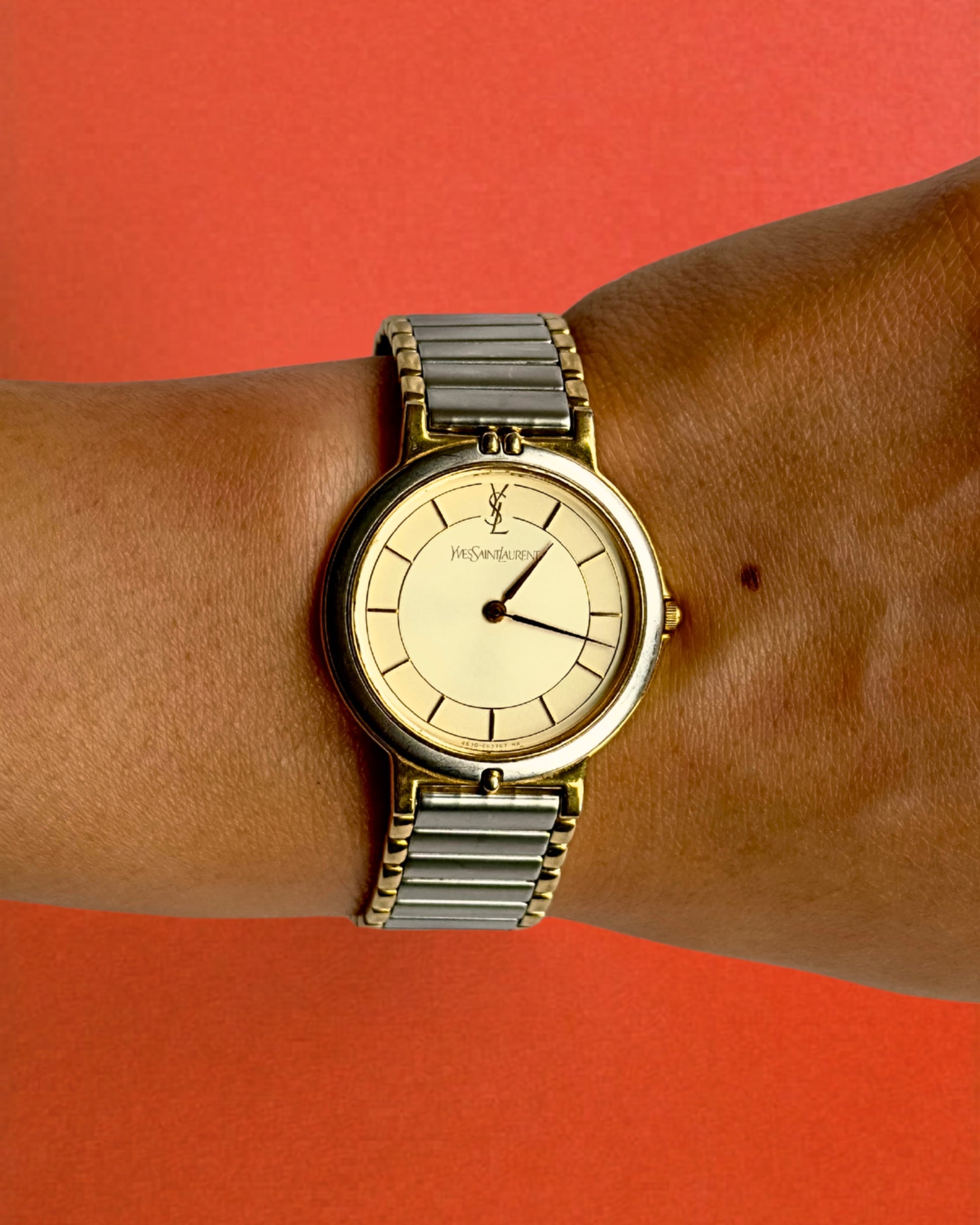 1980s YSL Two-tone Quartz Watch
